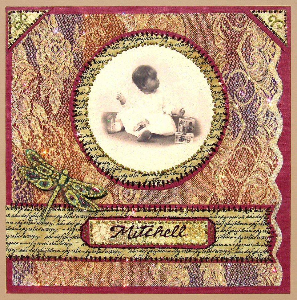 Glitter Lace Scrapbook Page